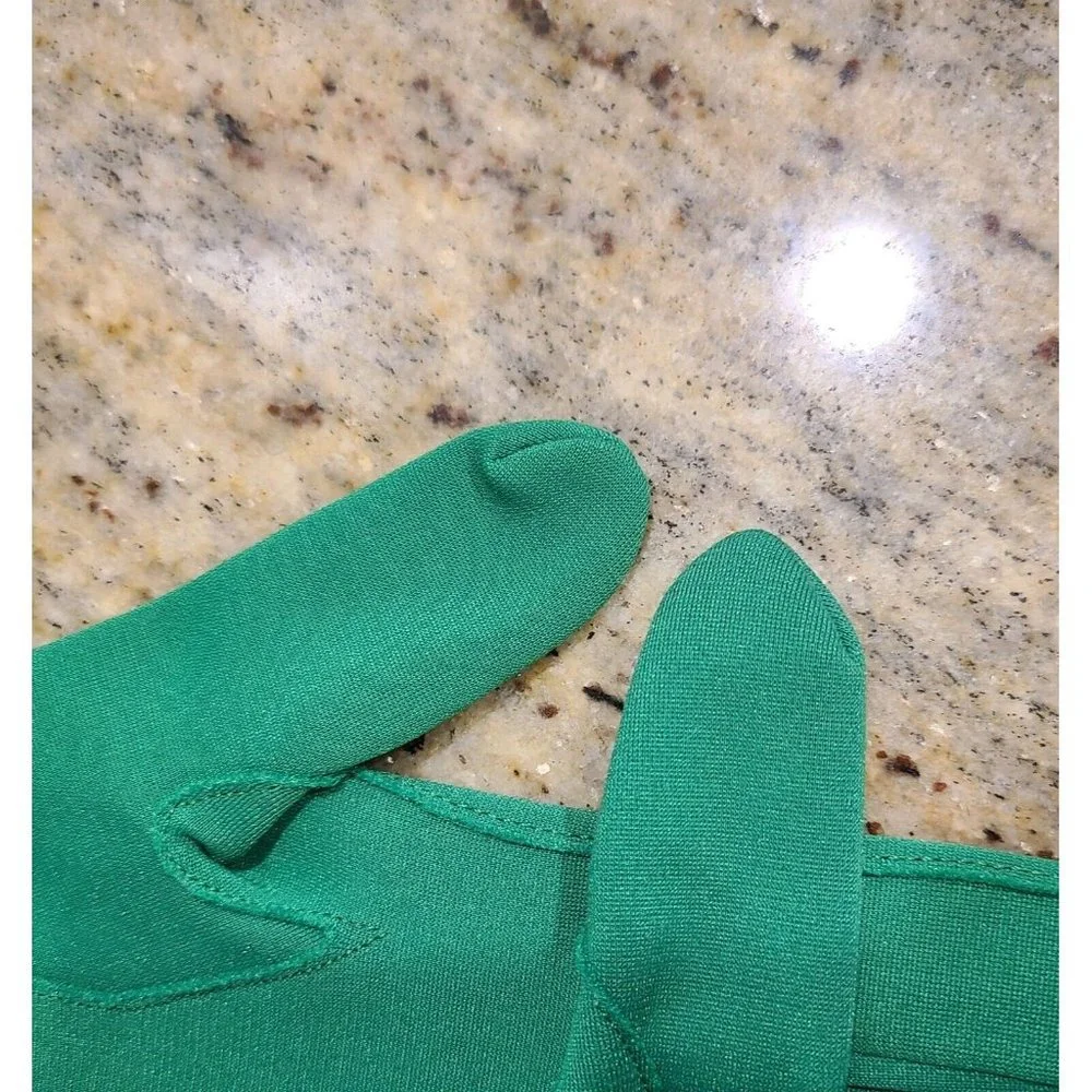 Vintage Size B M/L Green Nylon Stretch Formal 8